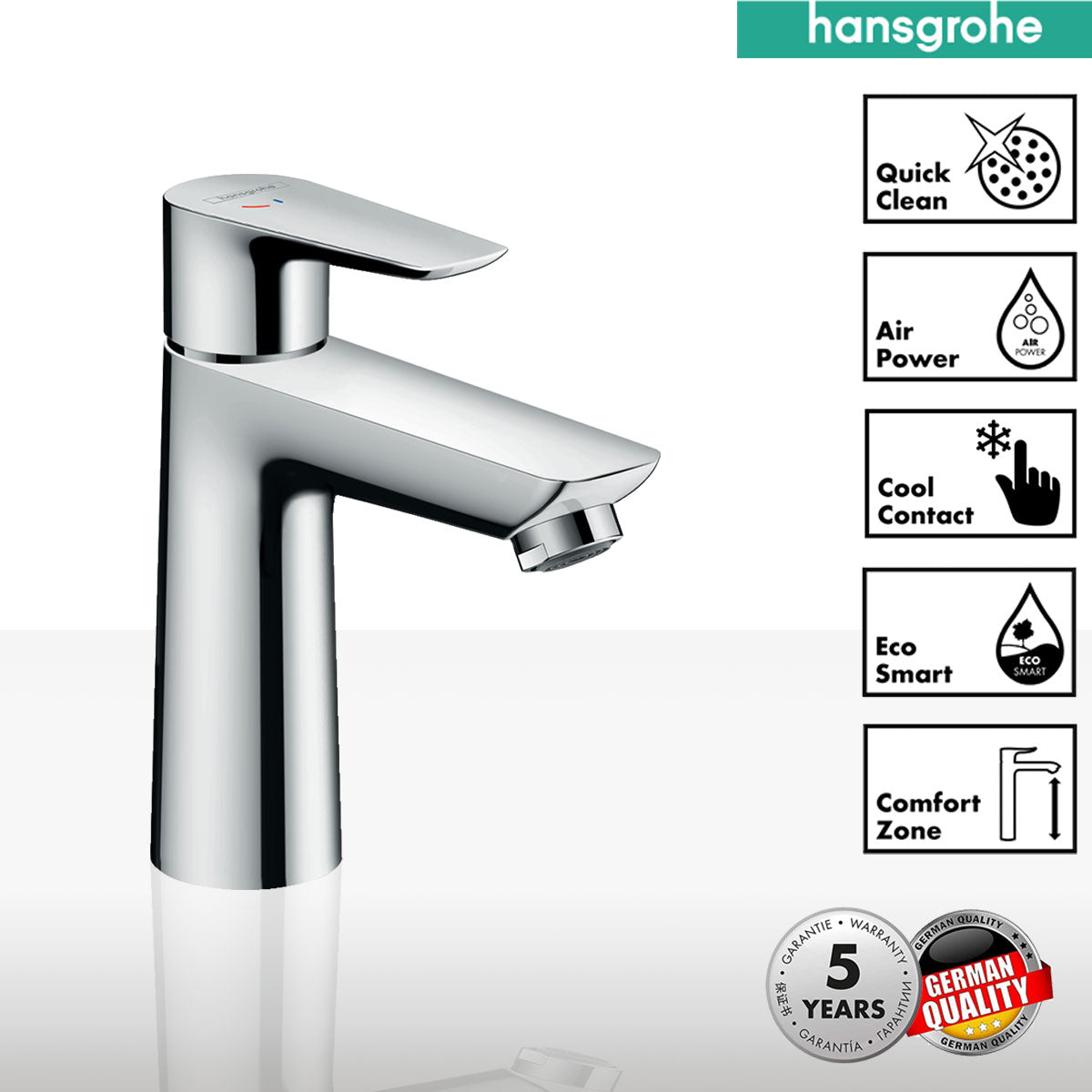 Hansgrohe Talis E 110 Basin Mixer Tap With Pop-Up Waste