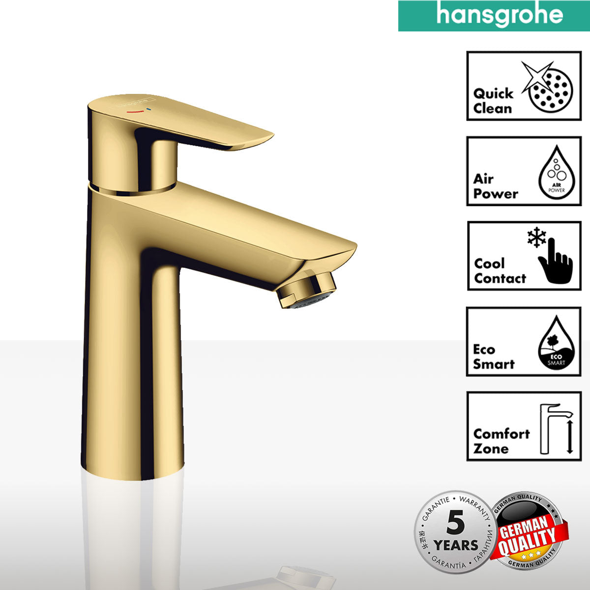 Hansgrohe Talis E 110 Basin Mixer Tap With Pop-Up Waste