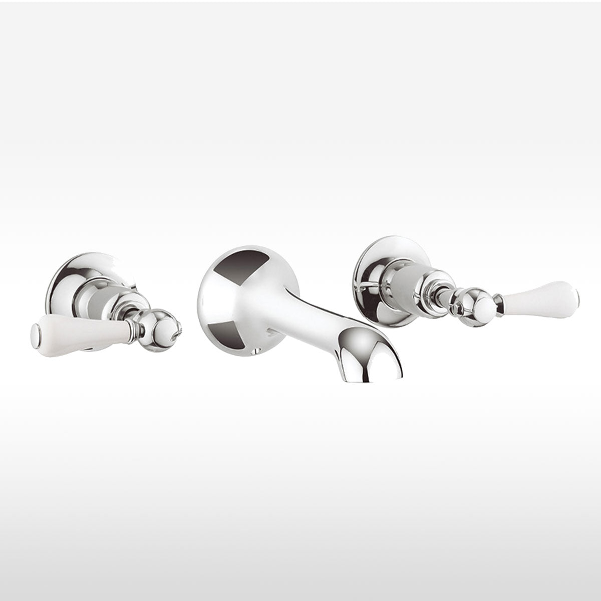 Crosswater Belgravia Lever 3 Tap Hole Wall Mounted Basin Mixer Set