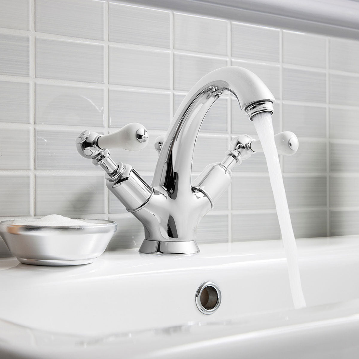 Belgravia Highneck Lever Basin Mono Mixer With Pop Up Waste - Chrome