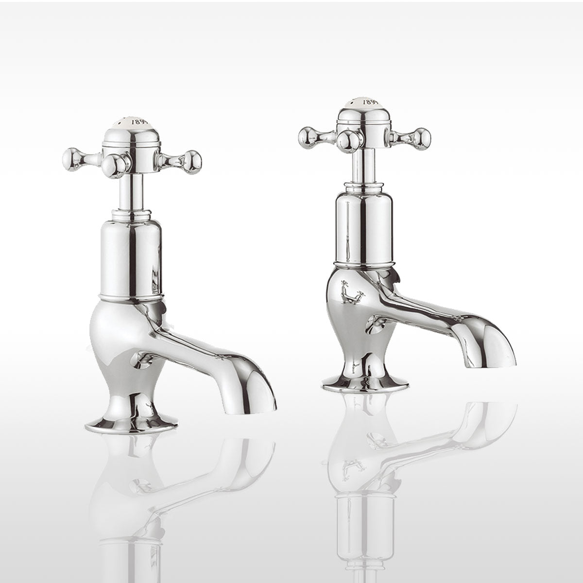 Crosswater Belgravia Crosshead Long Nose Basin Taps - Chrome