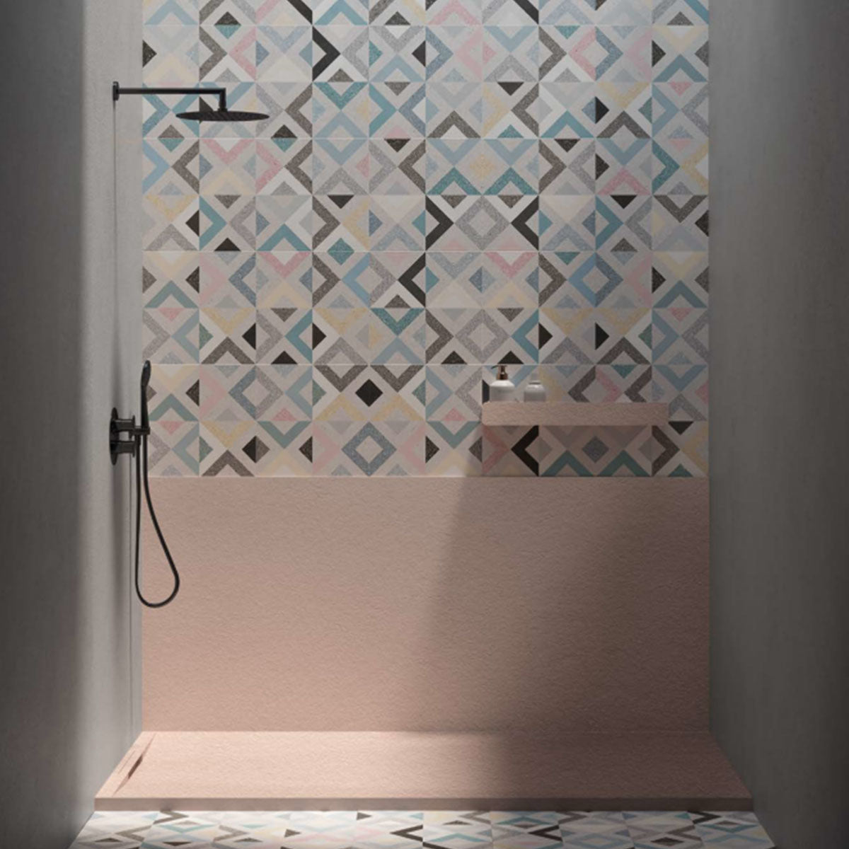 Vives Brenta Multicolor Terrazzo Effect Porcelain Tile 20x20cm Matt