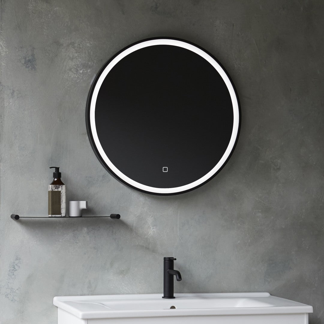Hoxton LED Illuminated Mirror with Demister Matt Black