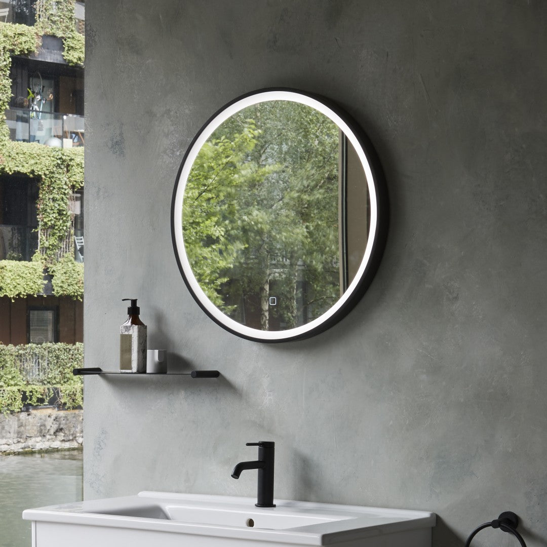 Hoxton LED Illuminated Mirror with Demister Matt Black
