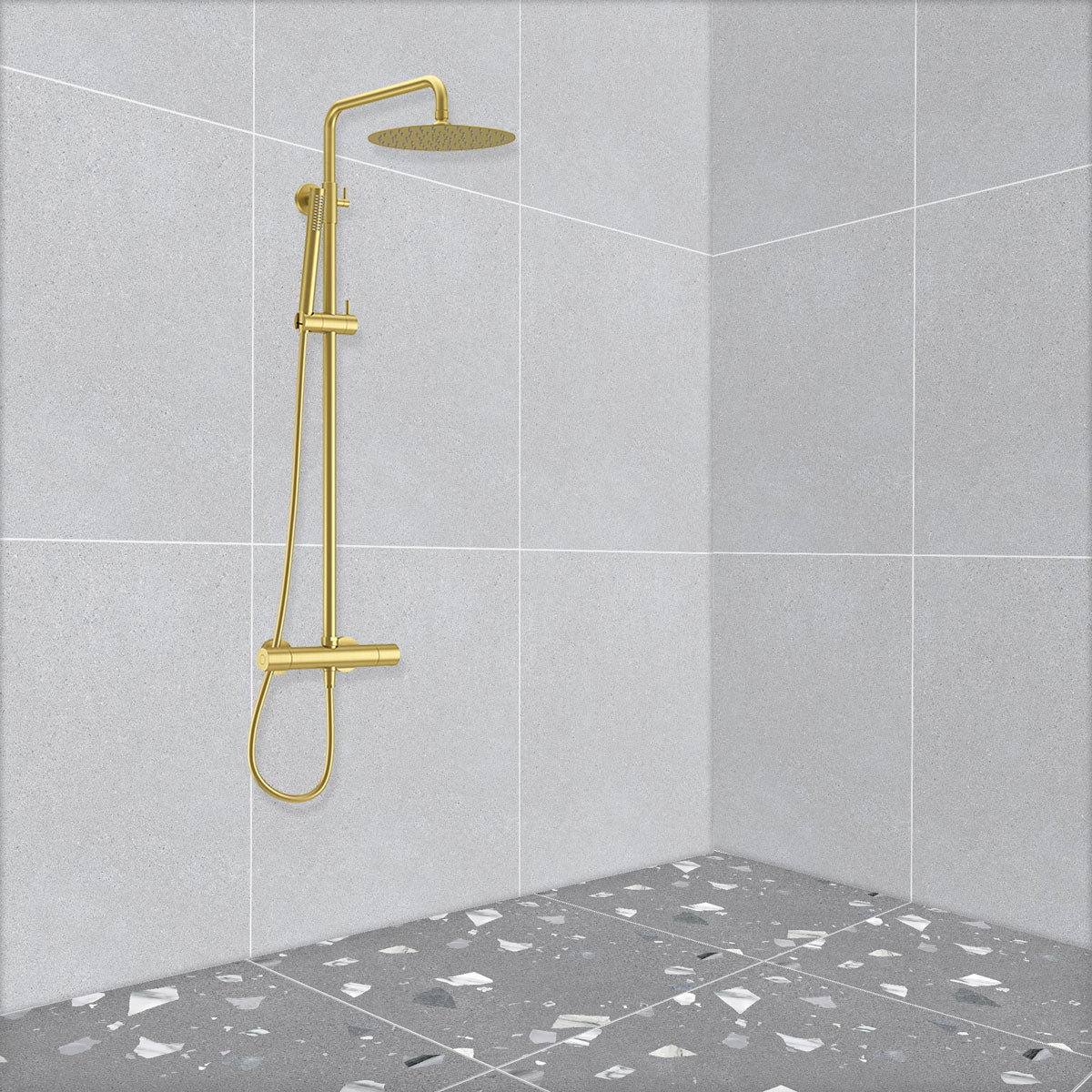 Arcana Elburg Gris Terrazzo Porcelain Tile 80x80cm