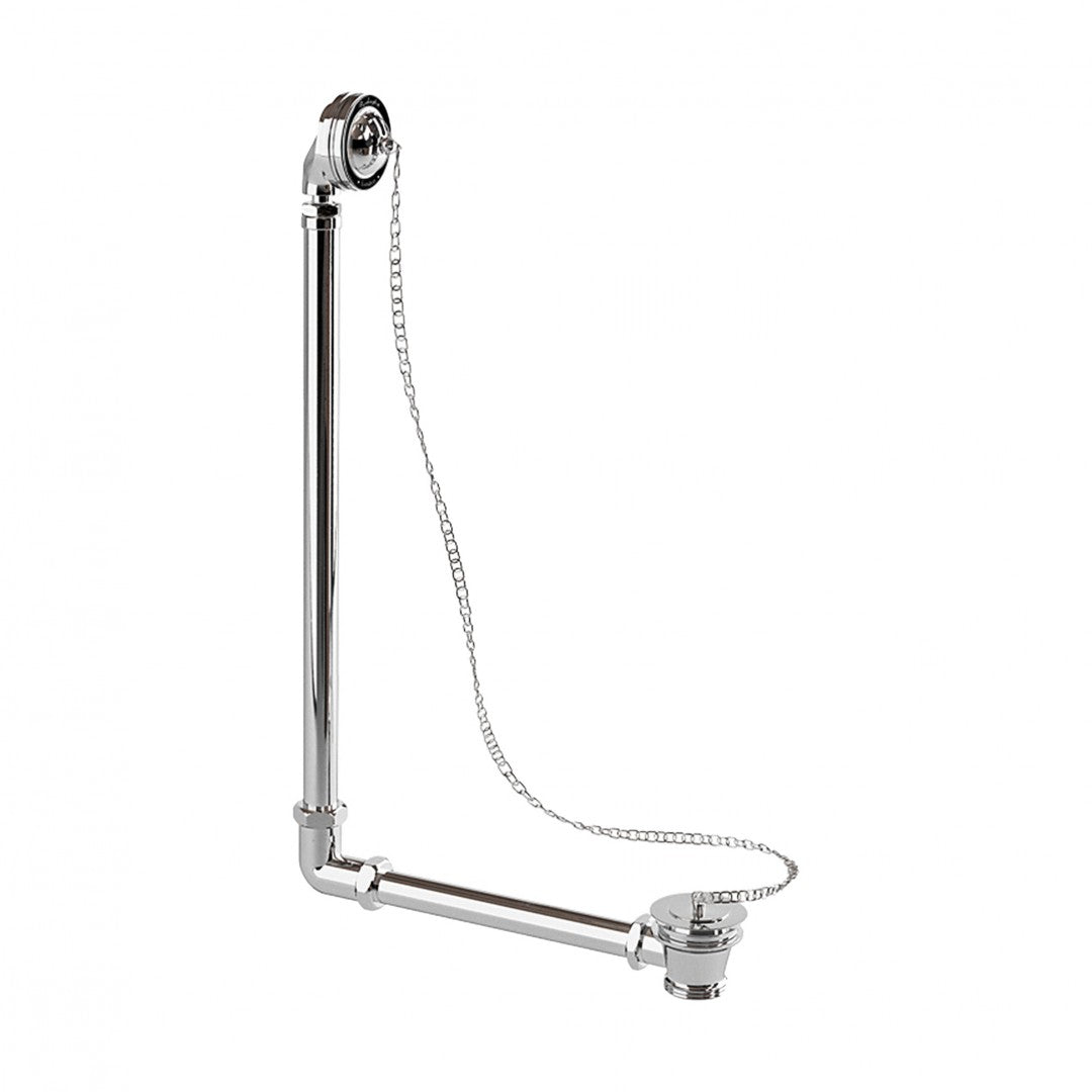 Burlington Exposed Bath Overflow with Plug and Chain Waste Deluxe Bathrooms Ireland