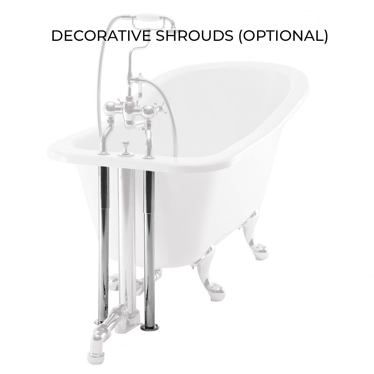 Burlington Buckingham Slipper Bath With Standard Feet 1500mm Acrylic Deluxe Bathrooms Ireland