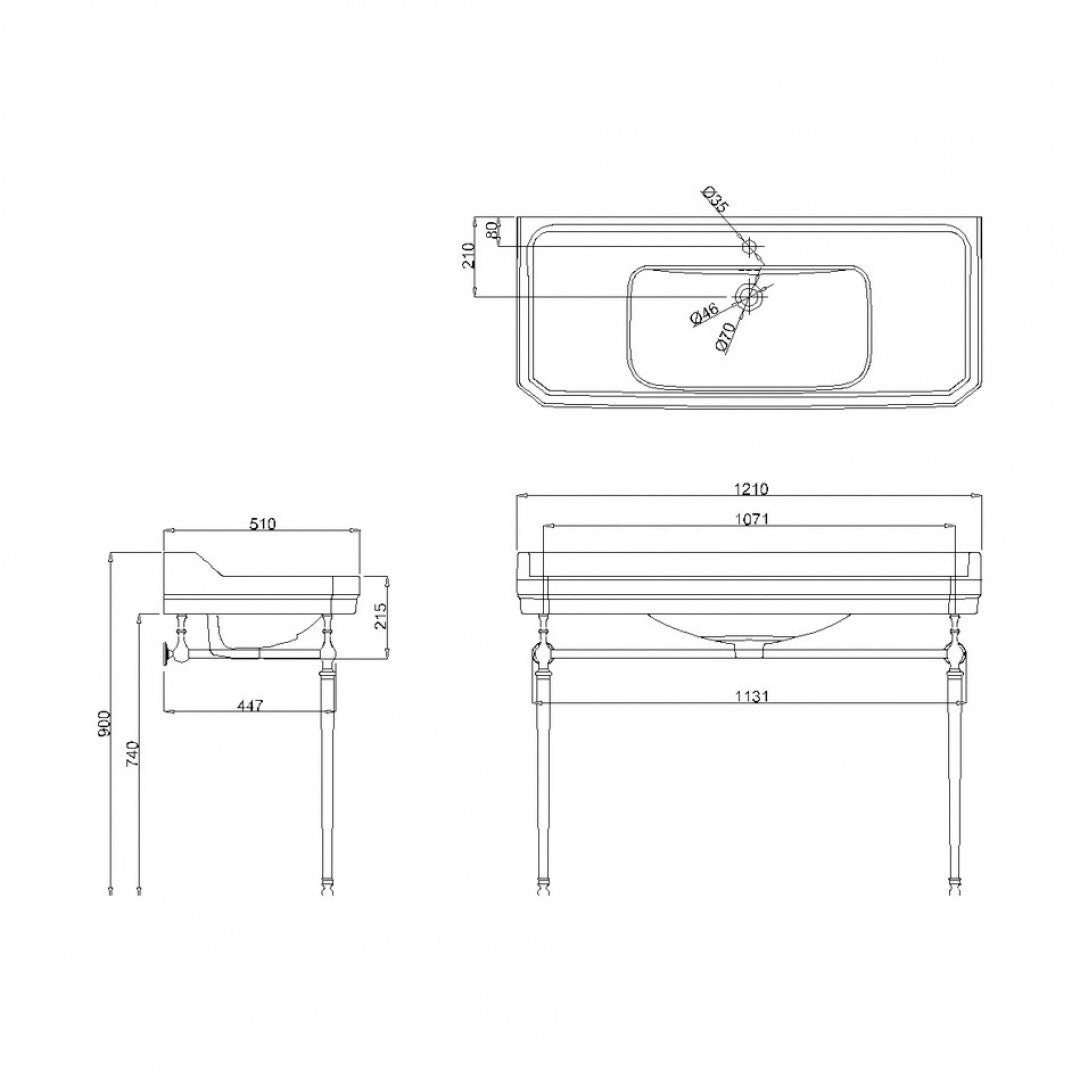 Burlington Edwardian White Basin With Standard Chrome Basin Washstand Deluxe Bathrooms Ireland