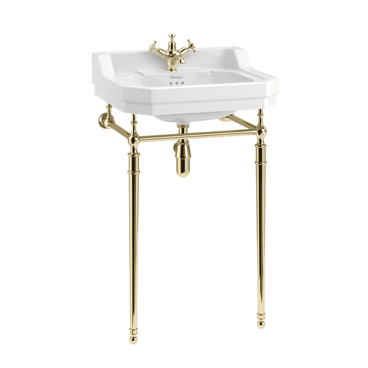Burlington Edwardian White Basin With Standard Gold Basin Washstand Deluxe Bathrooms Ireland