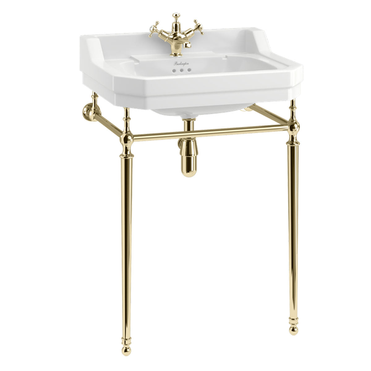 Burlington Edwardian White Basin With Standard Gold Basin Washstand Deluxe Bathrooms Ireland