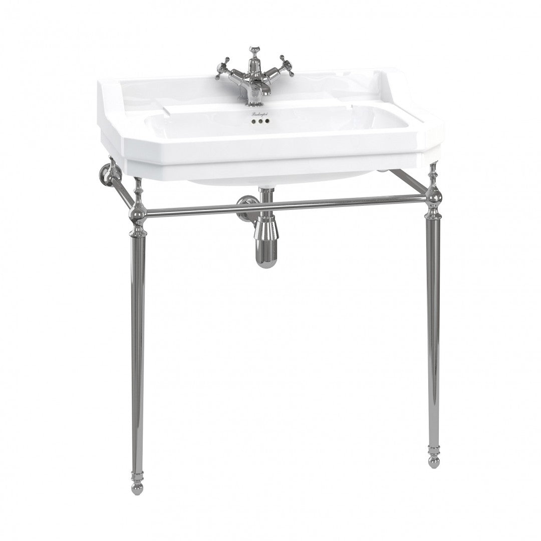 Burlington Edwardian White Basin With Standard Chrome Basin Washstand Deluxe Bathrooms Ireland