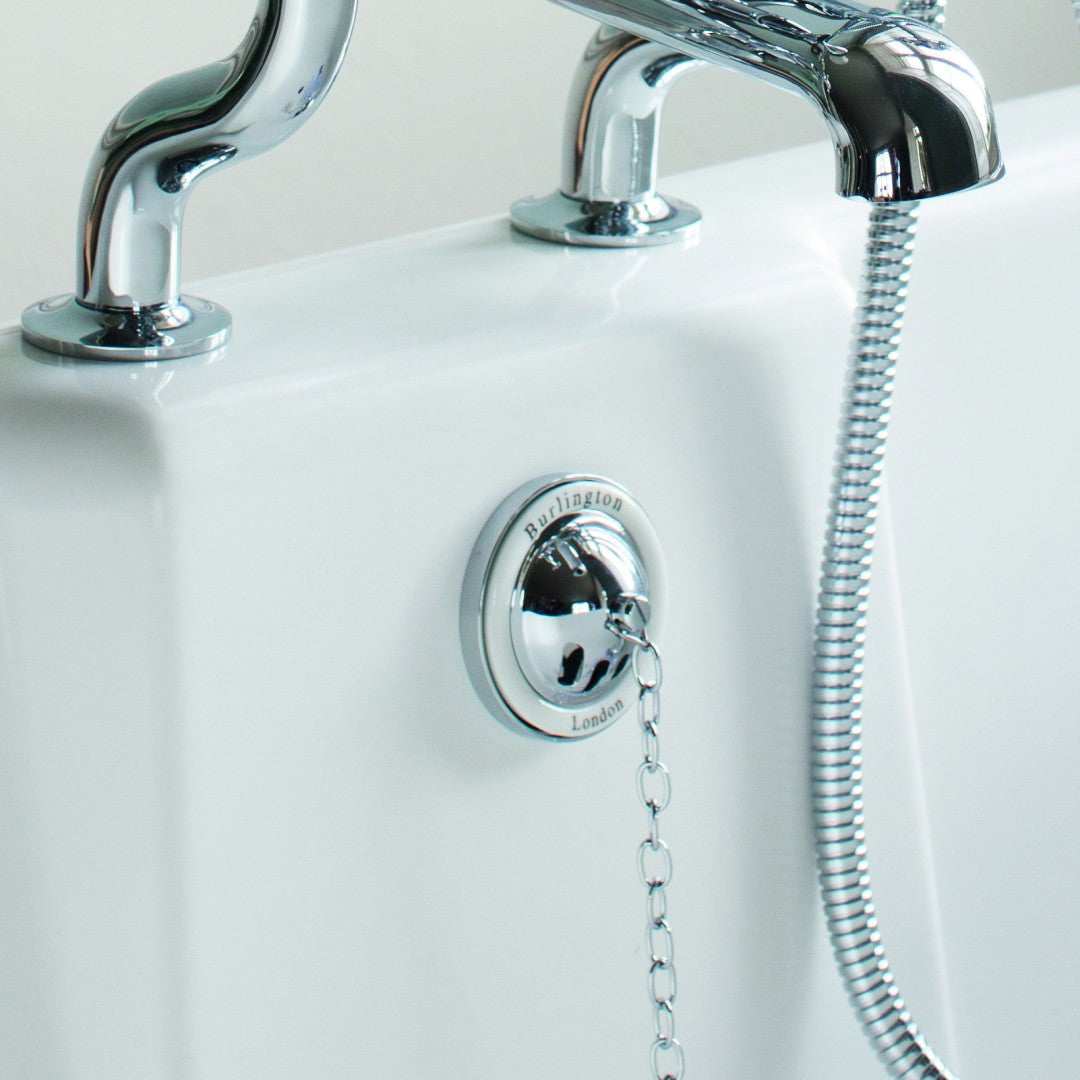 Burlington Bath Overflow With Plug and Chain Deluxe Bathrooms Ireland