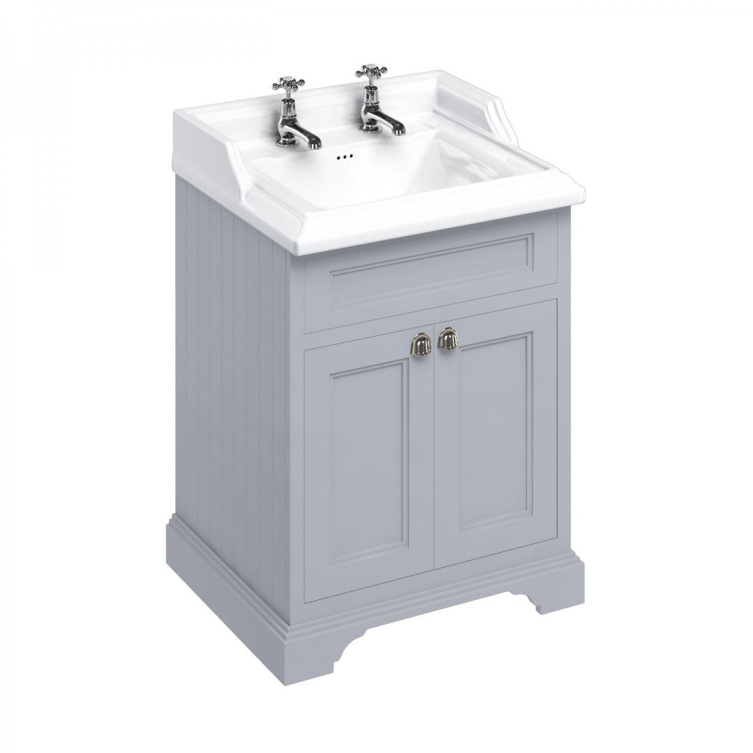 Burlington Floor Standing 650 Two Door Vanity Unit and Classic Basin With Overflow Deluxe Bathrooms Ireland