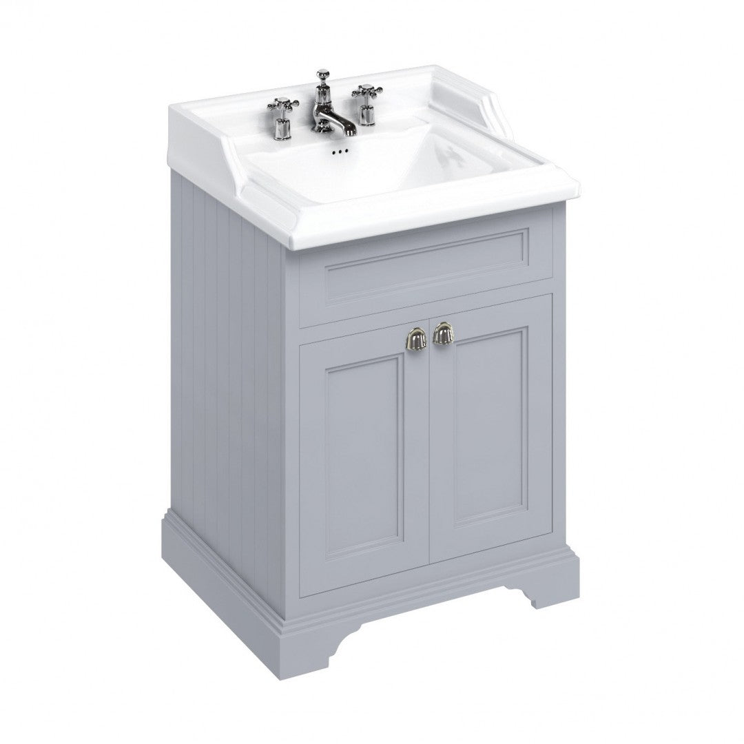 Burlington Floor Standing 650 Two Door Vanity Unit and Classic Basin With Overflow Deluxe Bathrooms Ireland