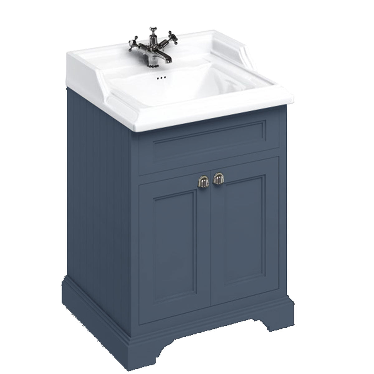 Burlington Floor Standing 650 Two Door Vanity Unit and Classic Basin With Overflow Deluxe Bathrooms Ireland