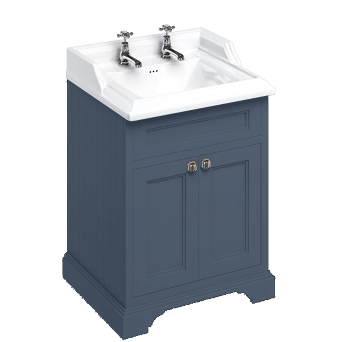 Burlington Floor Standing 650 Two Door Vanity Unit and Classic Basin With Overflow Deluxe Bathrooms Ireland