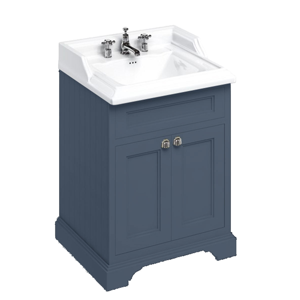 Burlington Floor Standing 650 Two Door Vanity Unit and Classic Basin With Overflow Deluxe Bathrooms Ireland