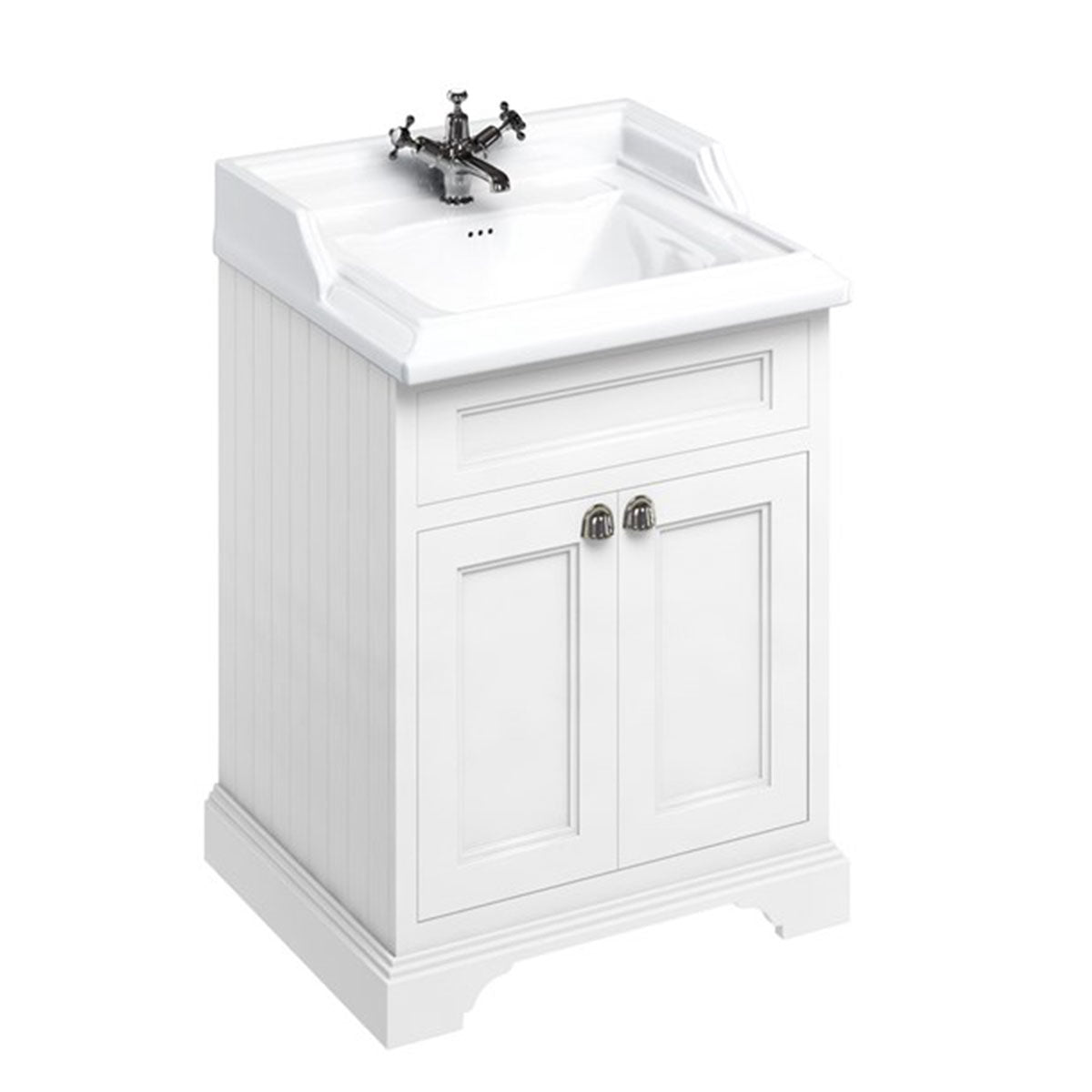 Burlington Floor Standing 650 Two Door Vanity Unit and Classic Basin With Overflow Deluxe Bathrooms Ireland