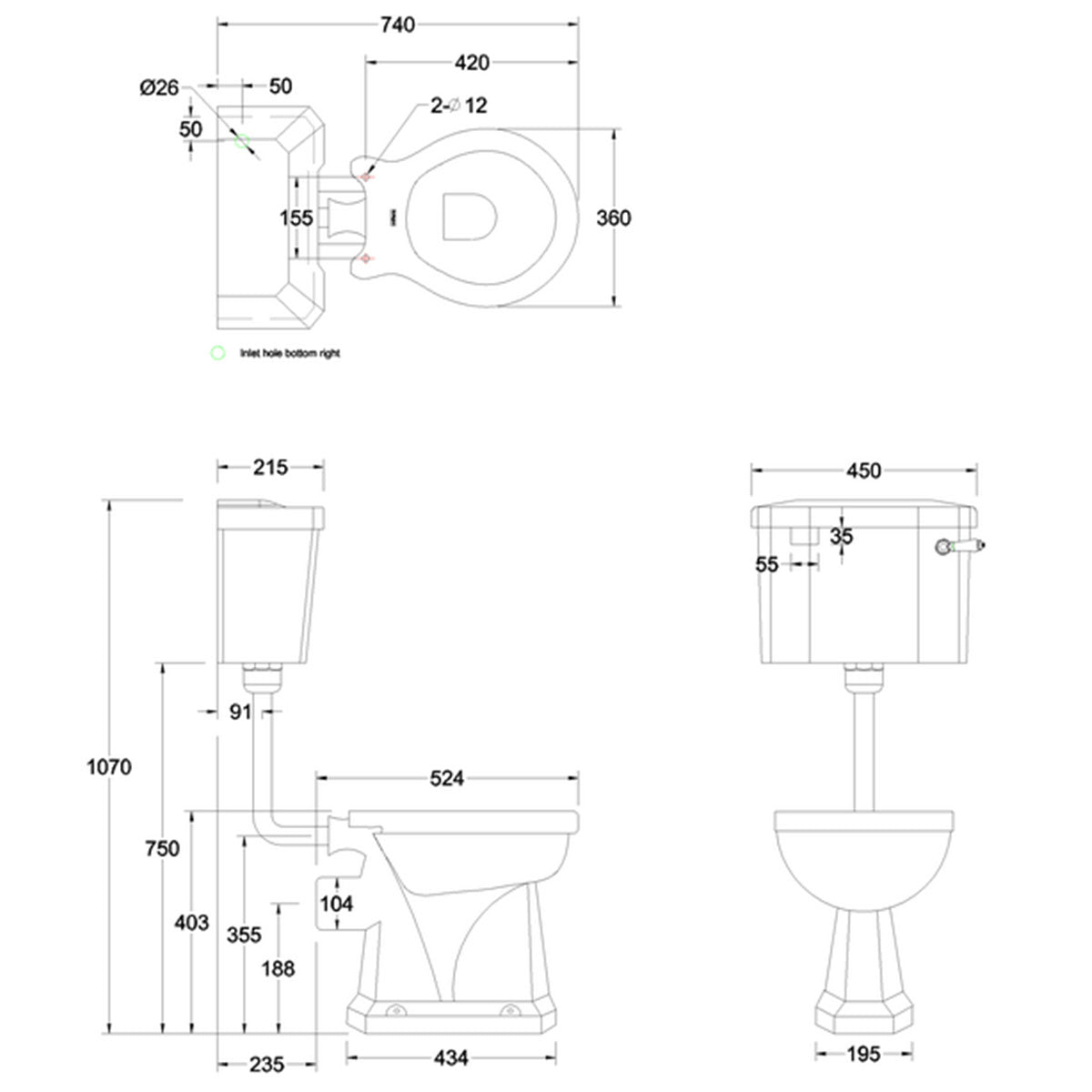 Burlington Standard Low Level Toilet Traditional Deluxe Bathrooms Ireland