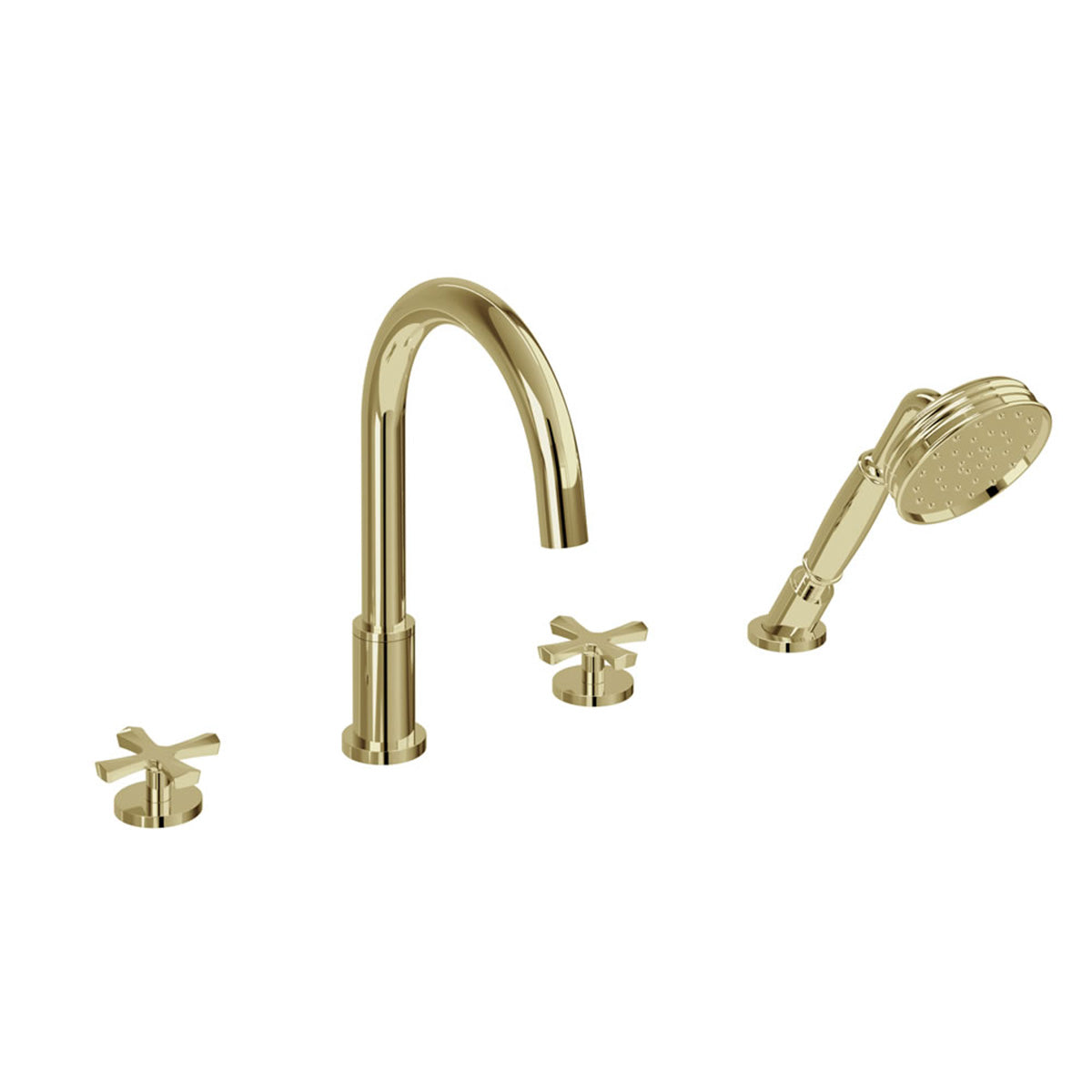burlington riviera 4 hole crosshead bath mixer gold Deluxe Bathrooms Ireland