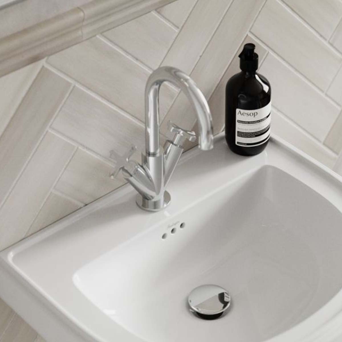 burlington riviera crosshead basin mixer monobloc chrome lifestyle Deluxe Bathrooms Ireland