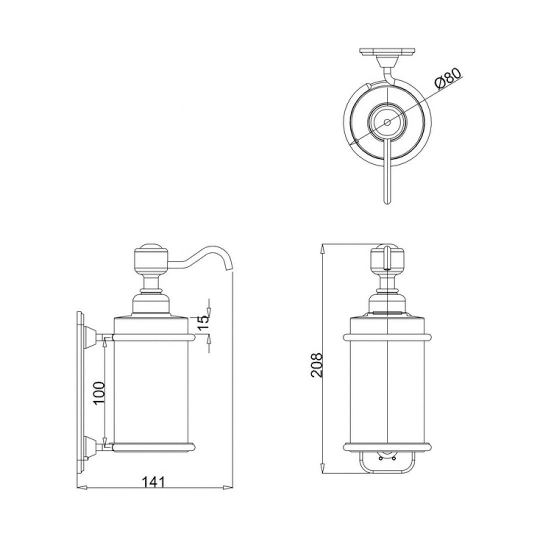 Burlington Single Soap Dispenser Deluxe Bathrooms Ireland