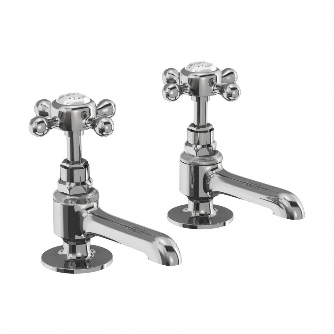 Burlington Stafford Long Nose Basin Pillar Taps Deluxe Bathrooms Ireland