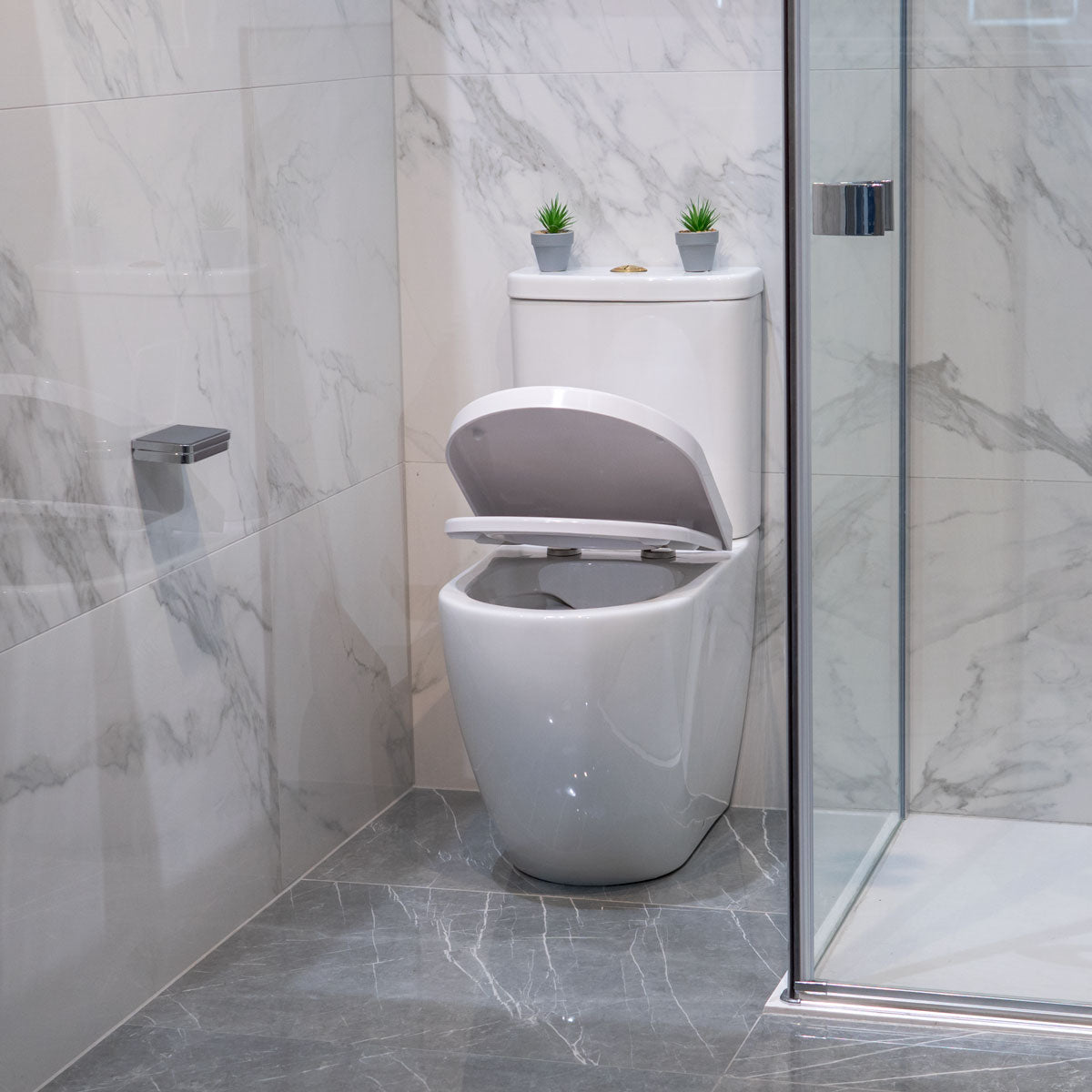 Byron Rimless Semi Comfort Height Close Coupled Toilet With Soft Close Seat