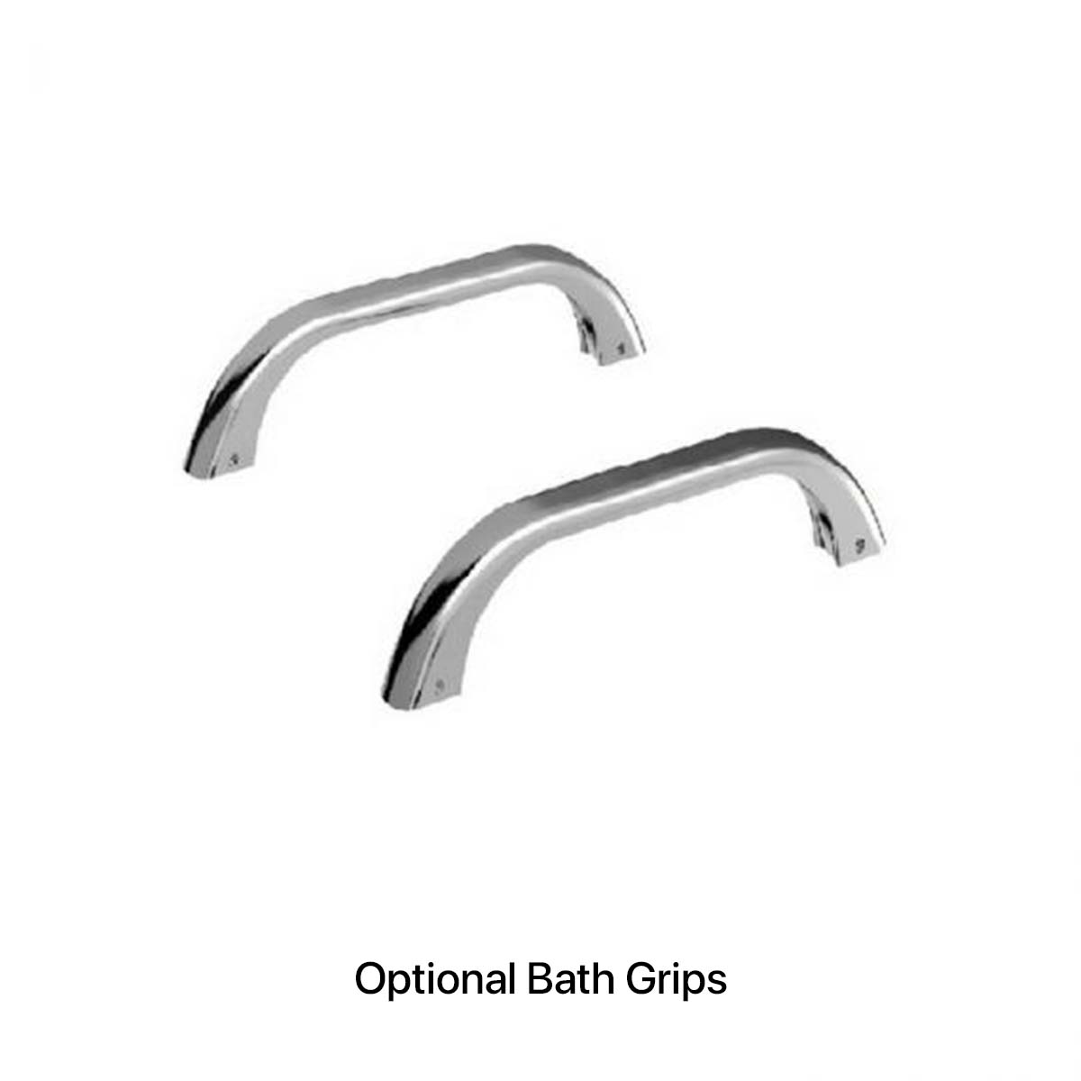 Cleargreen Sustain Single-Ended Back To Wall Acrylic Bath Grips