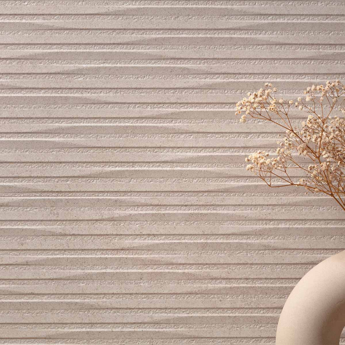 cluny sand stone effect decor ceramic wall tile 33x100cm lifestyle