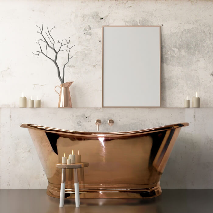 BS Designs Copper Double Ended Traditional Freestanding Bath