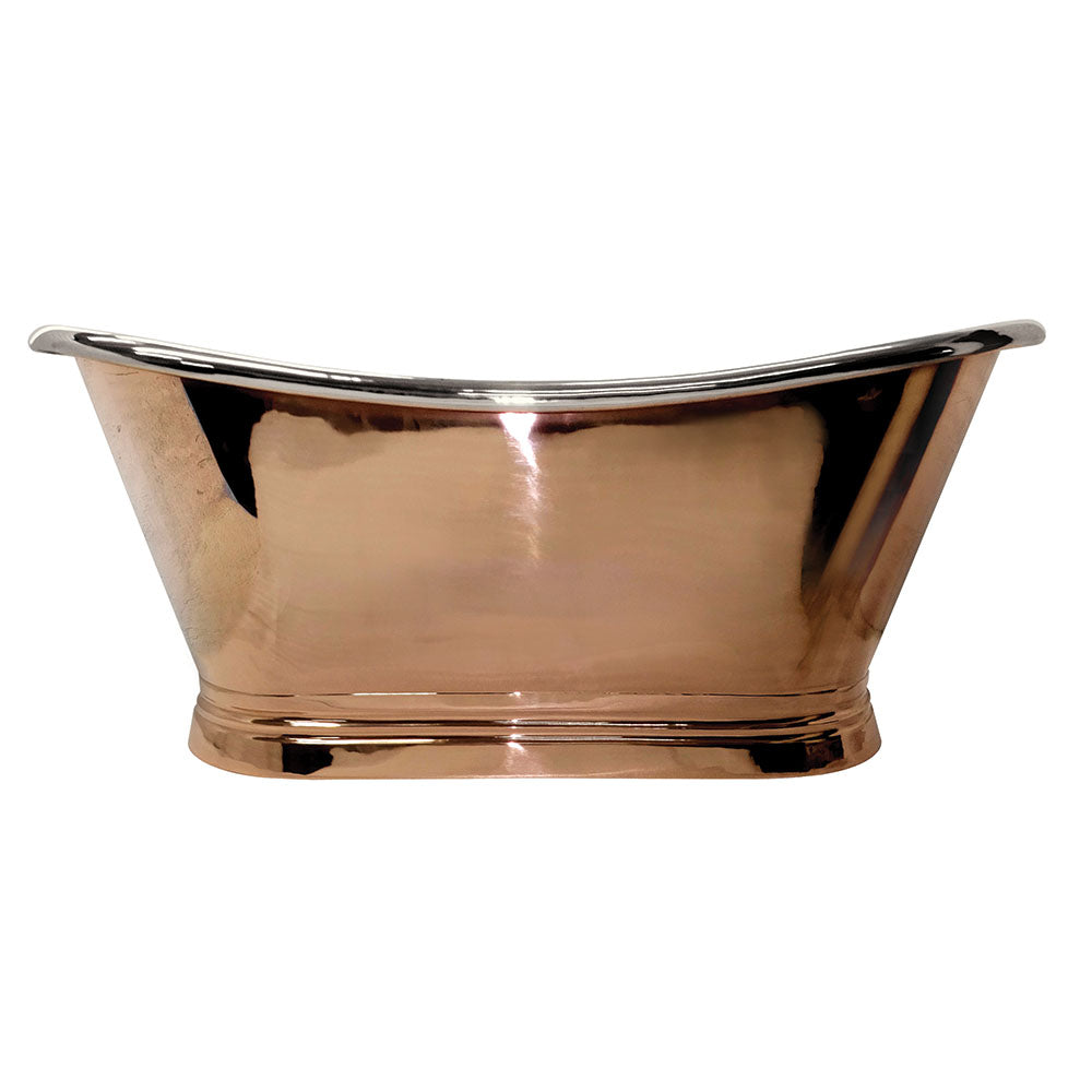 Copper Nickel Traditional Roll Top Double Ended Freestanding Bath