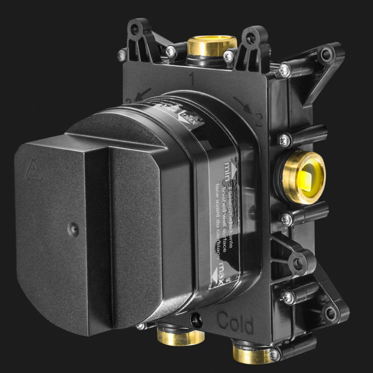 Crosswater MPRO Dual Outlet Concealed Thermo Shower Valve With Slide Rail Shower Kit & Fixed Shower Head