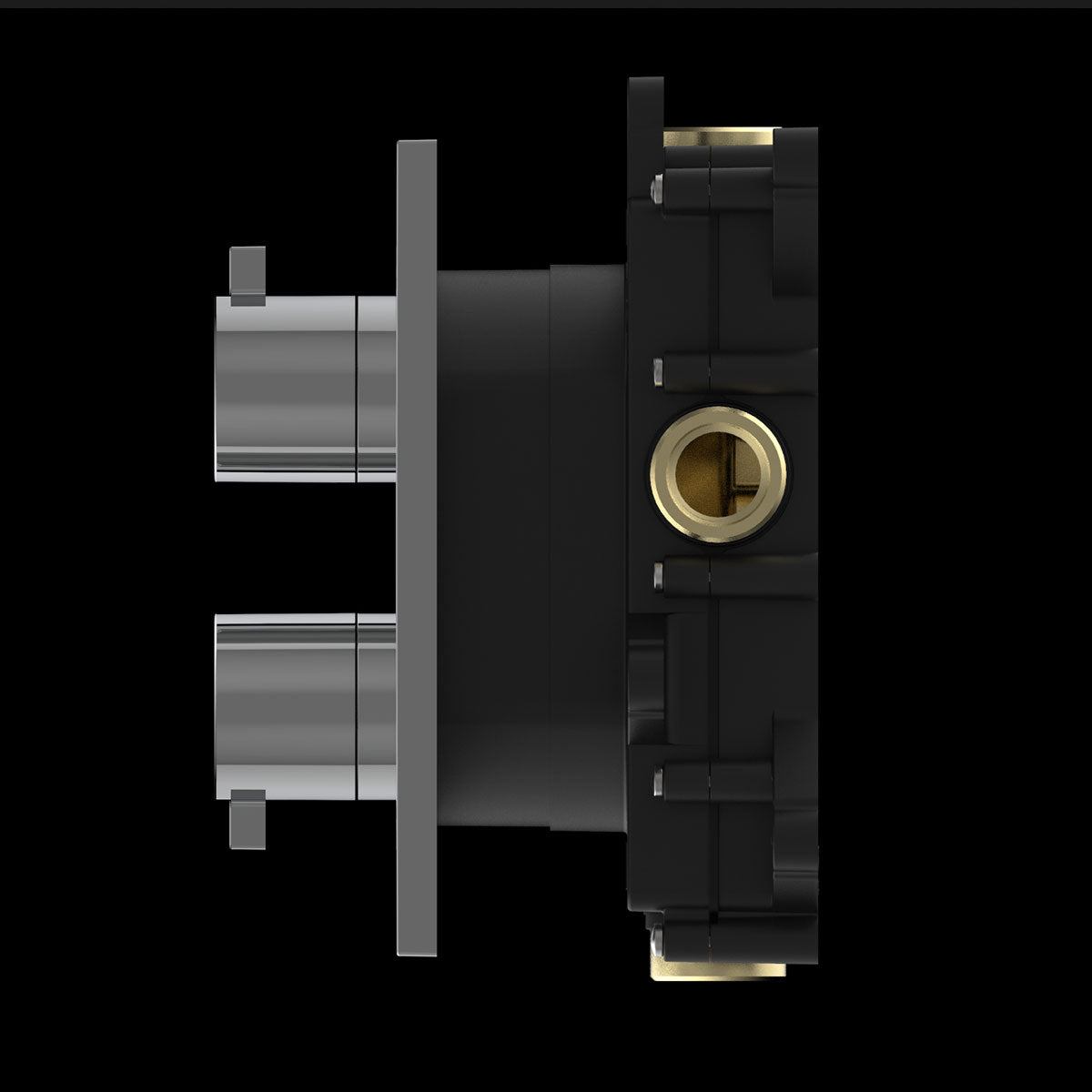 Crosswater MPRO Dual Outlet Concealed Thermo Shower Valve With Slide Rail Shower Kit & Fixed Shower Head