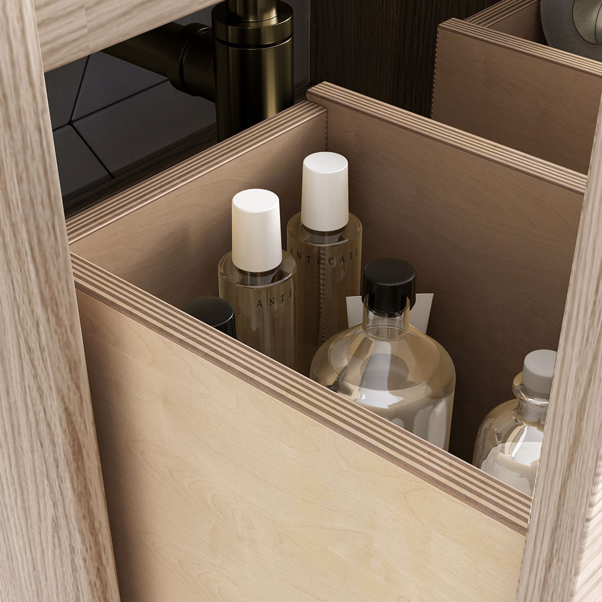 crosswater arena wall hung bathroom vanity unit open drawer