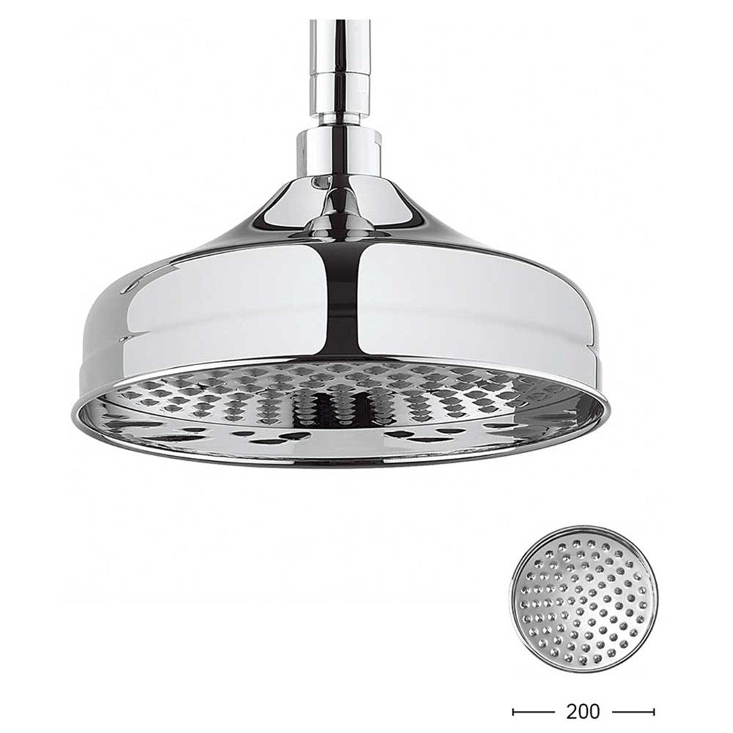 Crosswater Belgravia Exposed Thermostatic Shower Valve With Fixed Shower Head & Slide Rail Handset