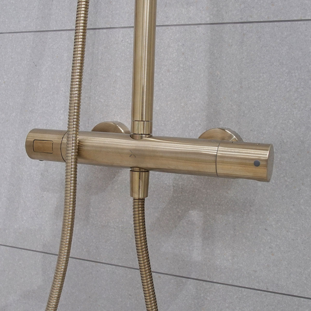 Crosswater Central Multifunction Thermostatic Shower Kit - Brushed Brass
