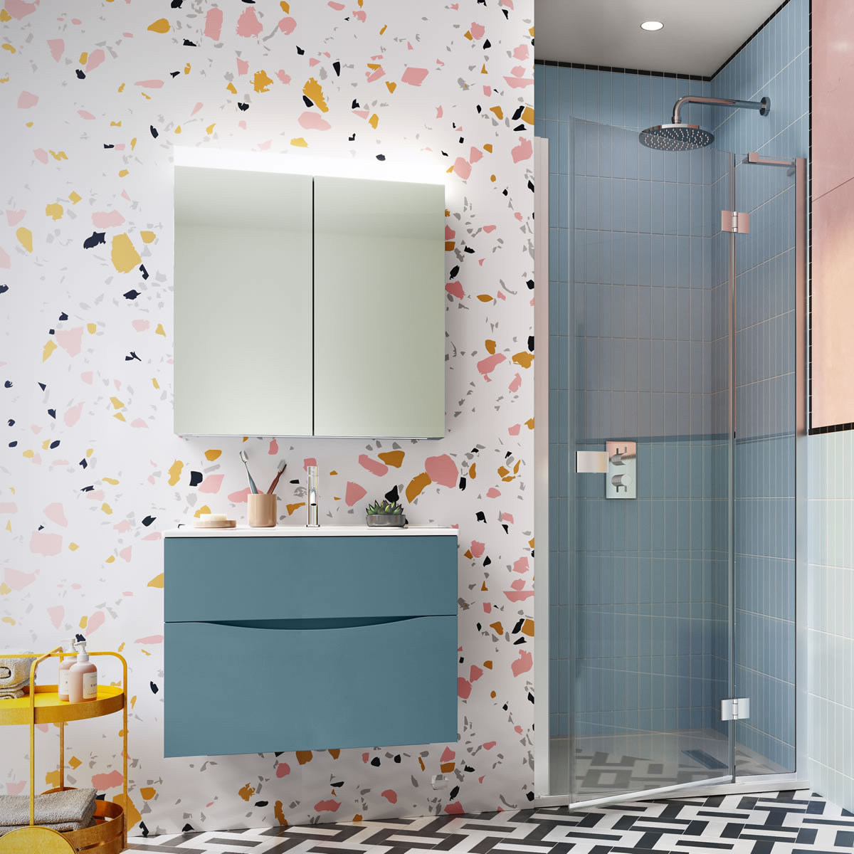 Crosswater DESIGN 8 Inline Hinged Shower Door Deluxe Bathrooms Ireland