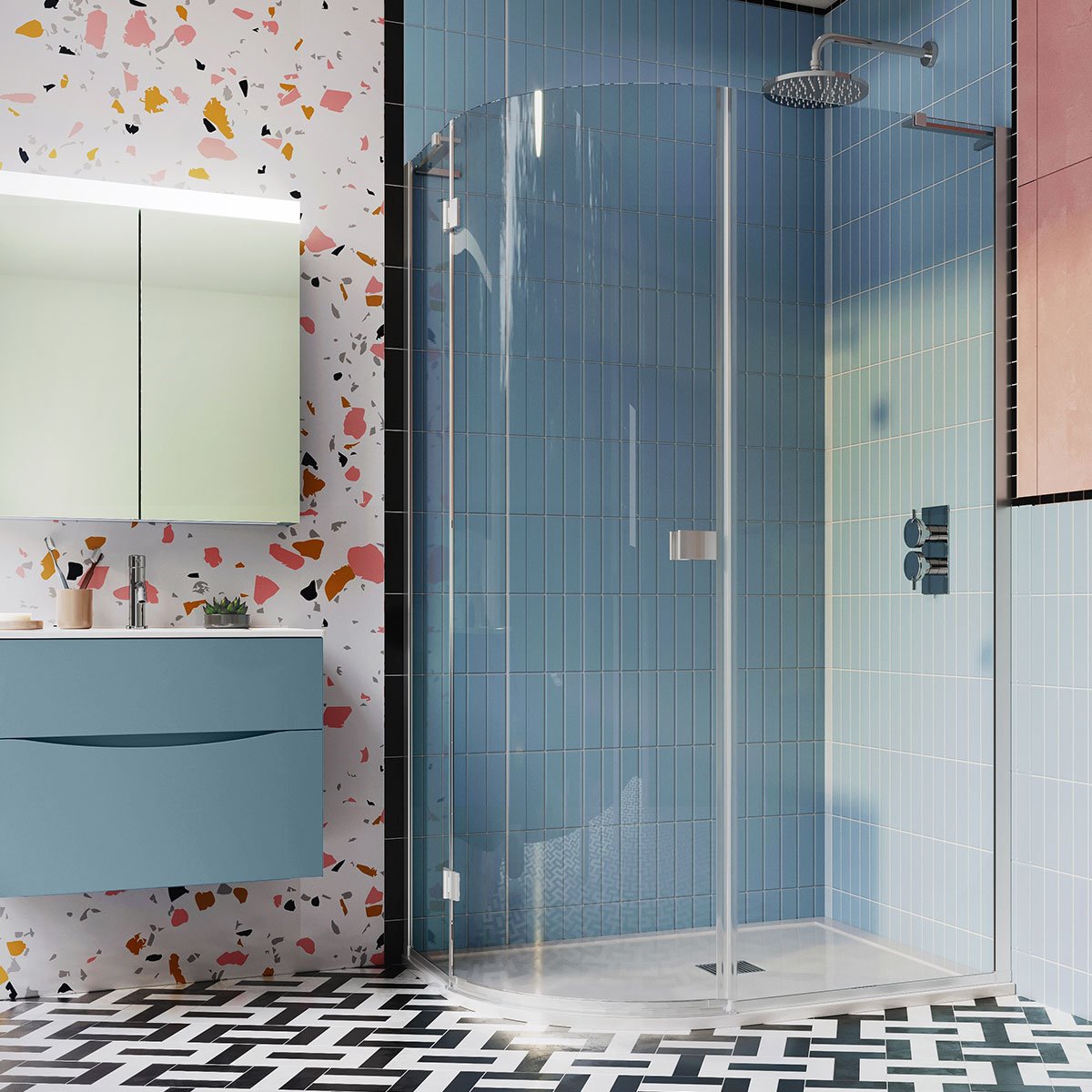 Crosswater DESIGN 8 Quadrant Single Shower Door