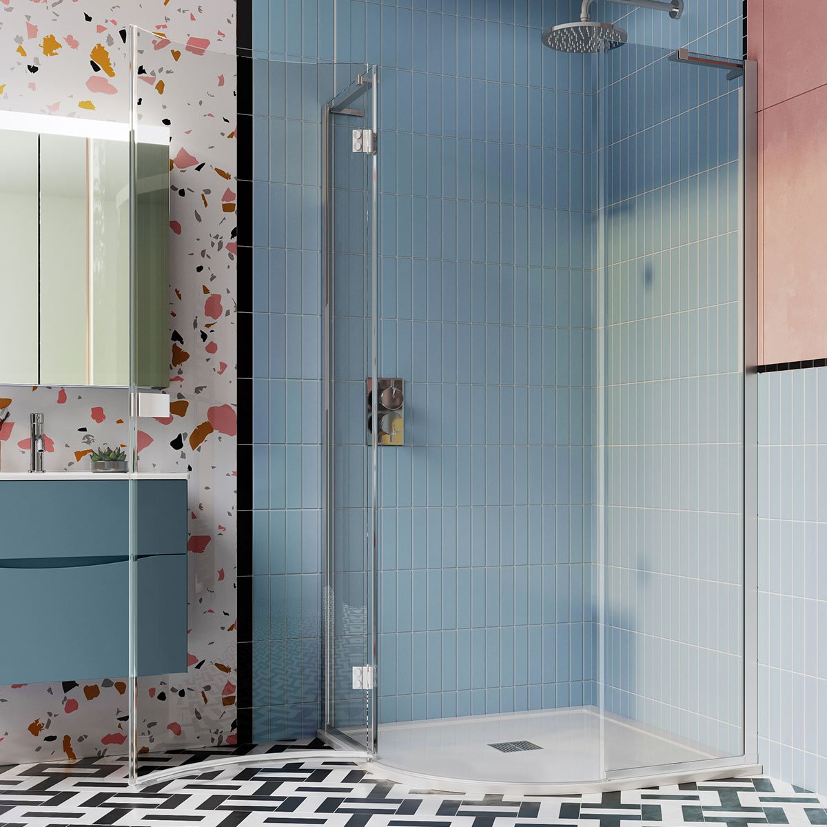 Crosswater DESIGN 8 Quadrant Single Shower Door