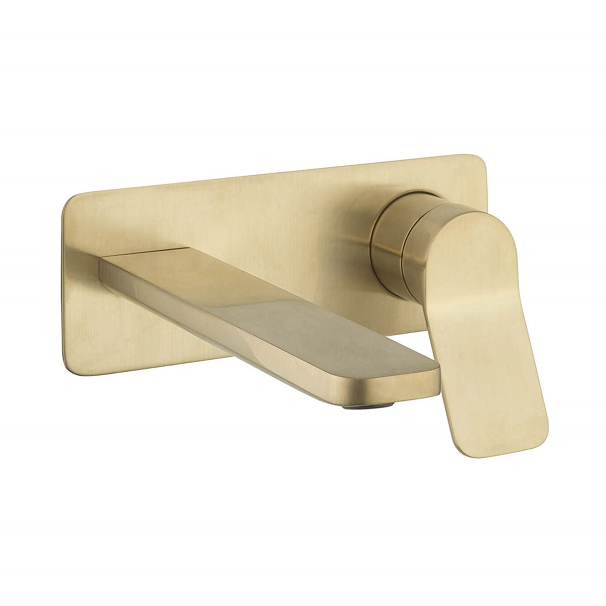 crosswater glide ii 2 hole wall mounted basin mixer brushed brass effect