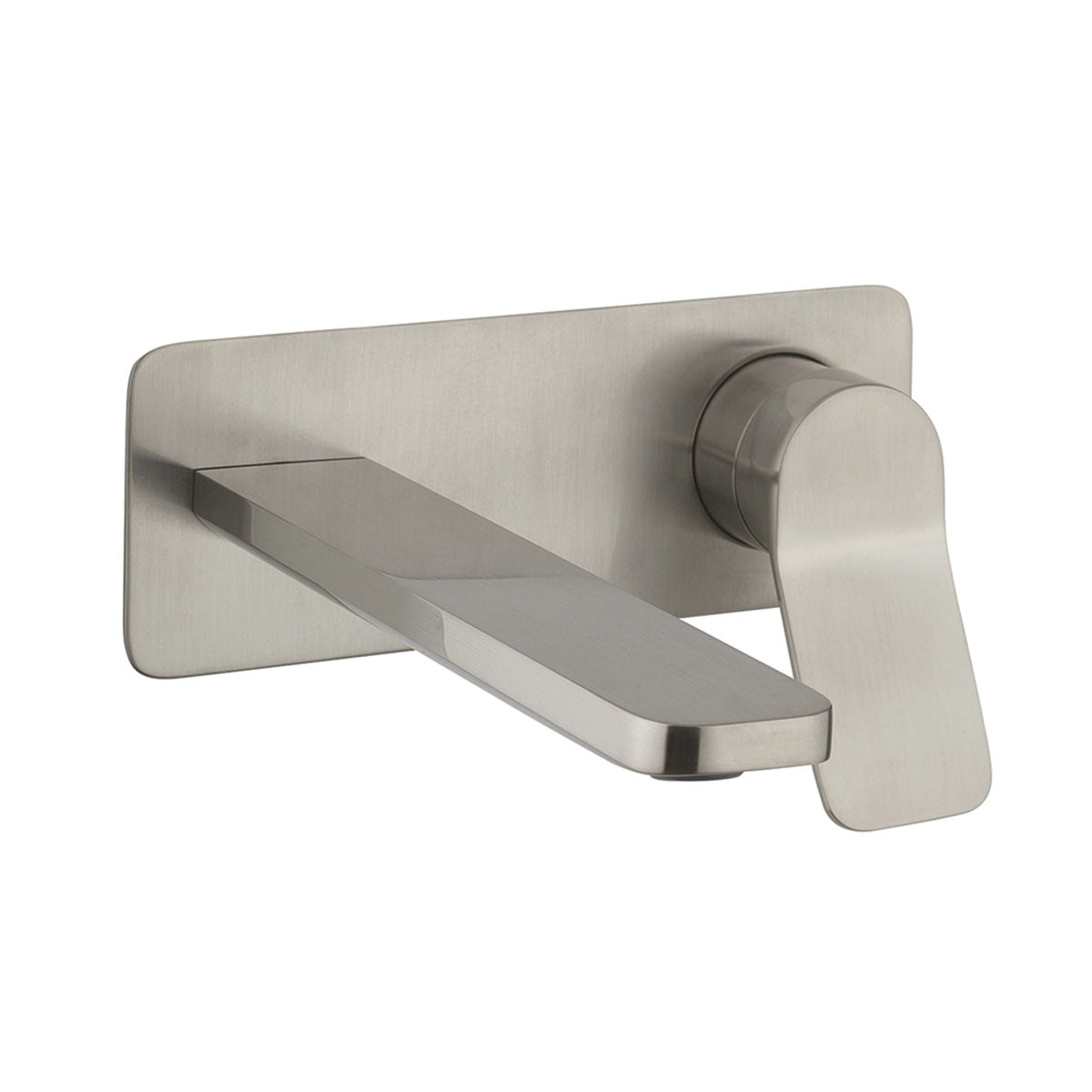 crosswater glide ii 2 hole wall mounted basin mixer brushed stainless steel effect