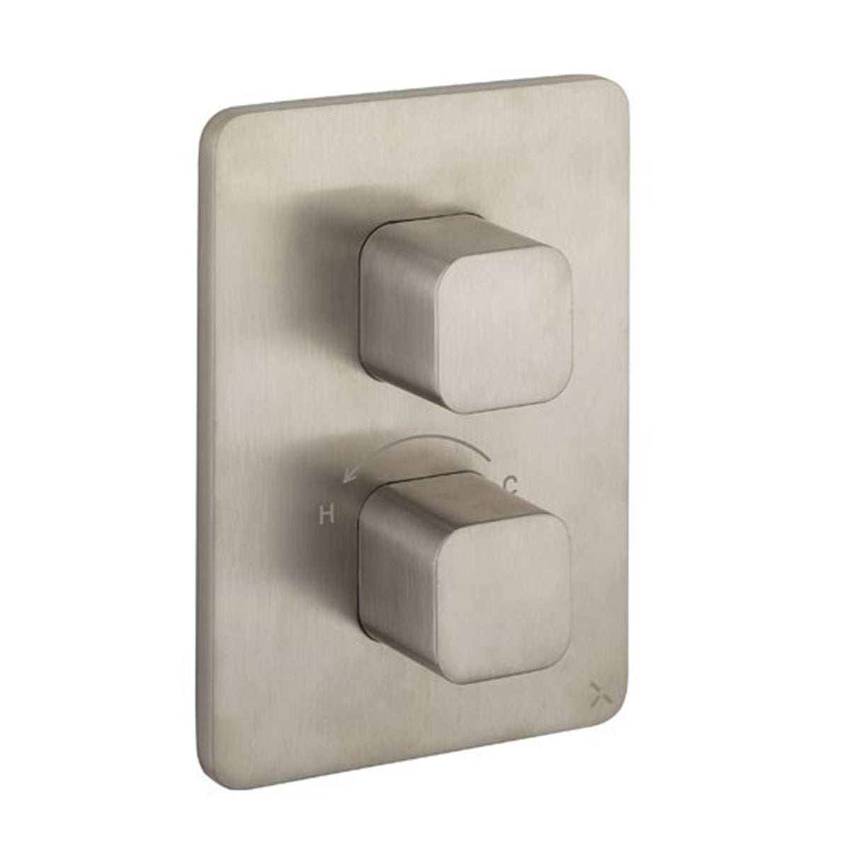 crosswater glide ii thermostatic shower valve brushed stainless steel effect