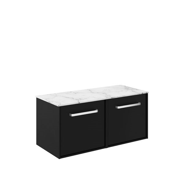 Crosswater Infinity 1000 Double Drawer Wall Hung Vanity Unit With Worktop