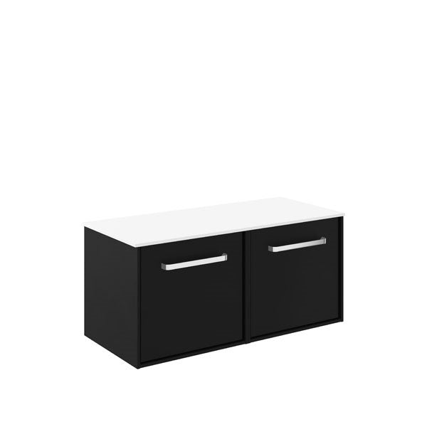 Crosswater Infinity 1000 Double Drawer Wall Hung Vanity Unit With Worktop