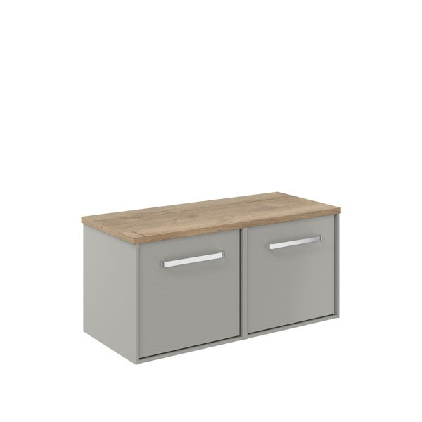 Crosswater Infinity 1000 Double Drawer Wall Hung Vanity Unit With Worktop