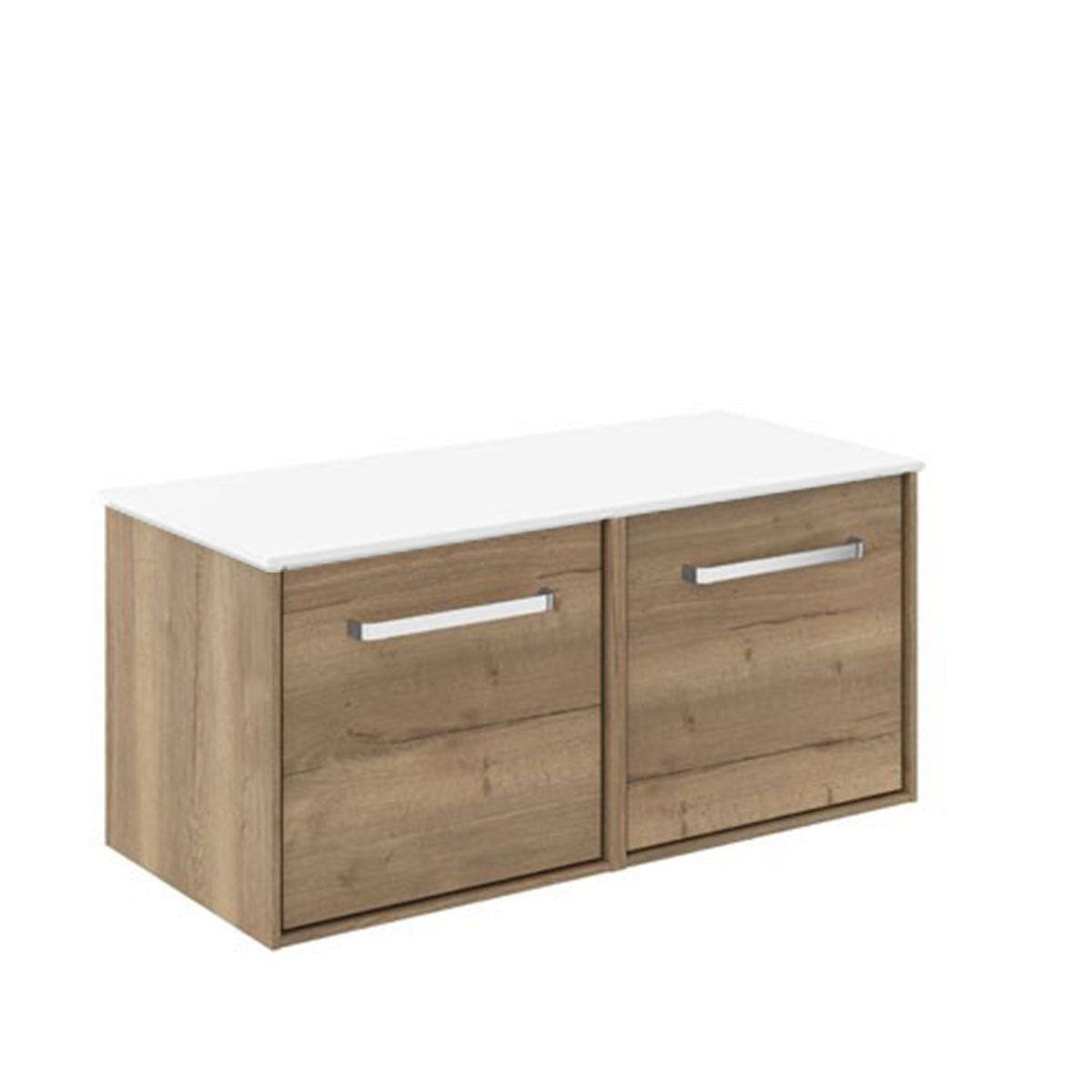 Crosswater Infinity 1000 Double Drawer Wall Hung Vanity Unit With Worktop