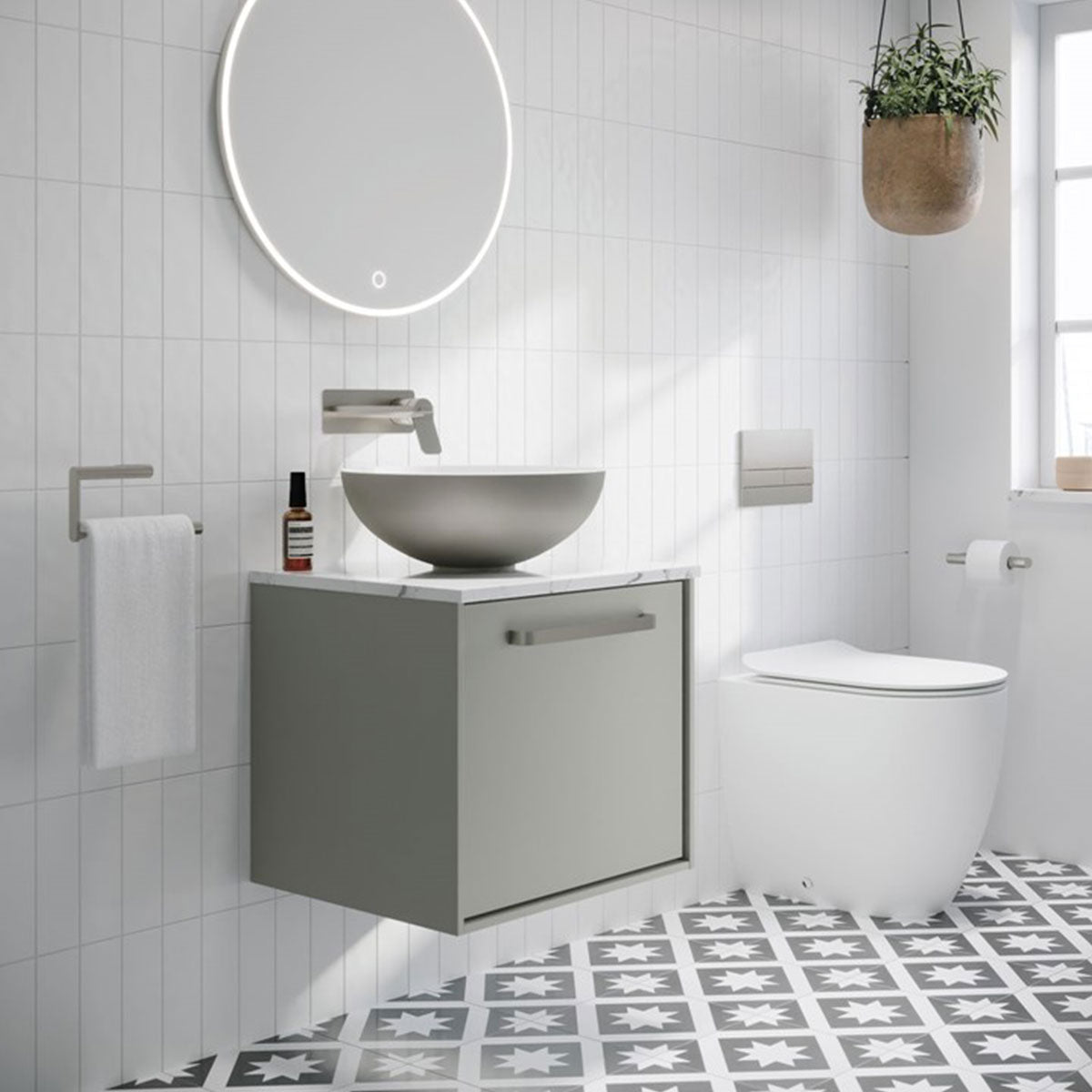 Crosswater Infinity 500 Single Drawer Wall Hung Vanity Unit With Worktop