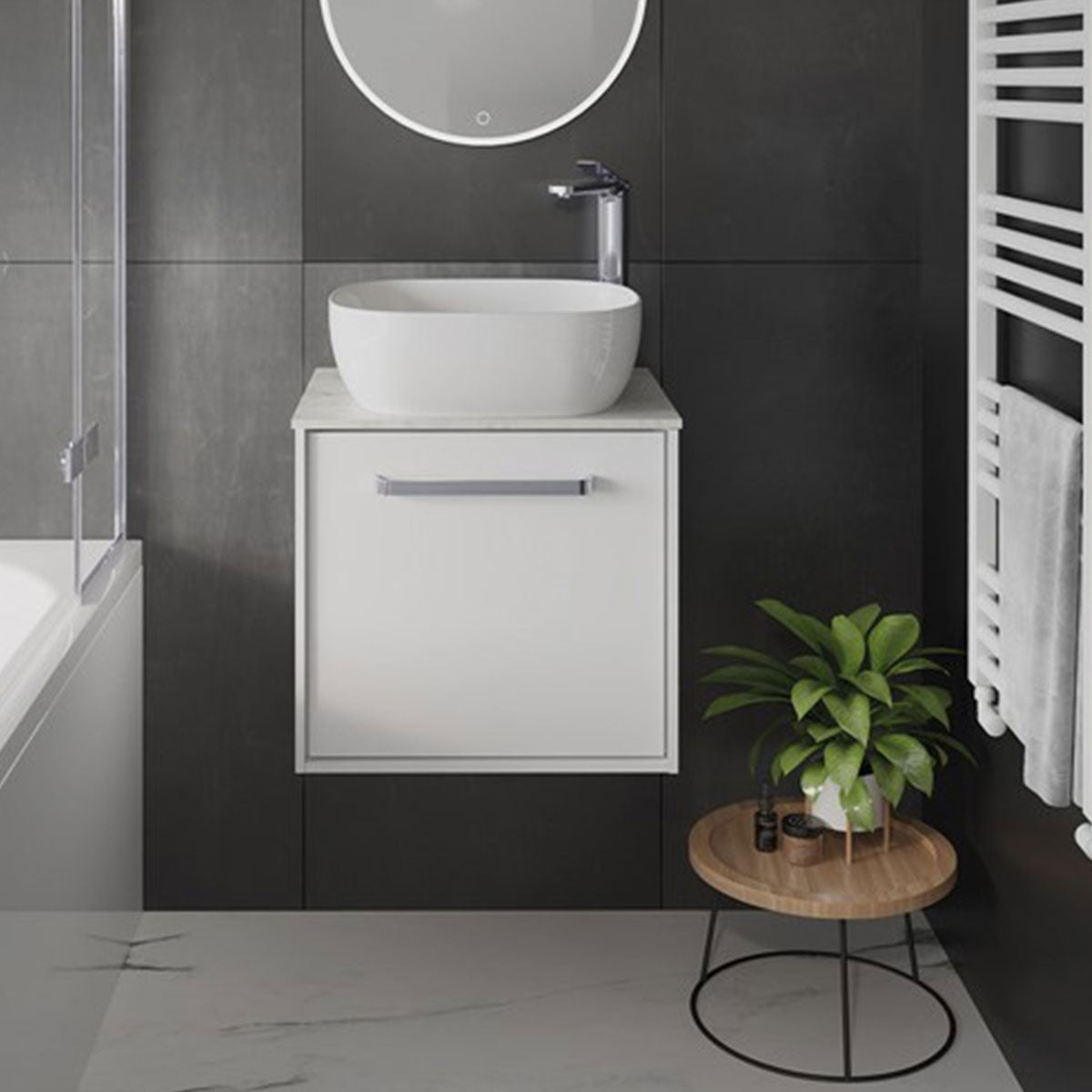 Crosswater Infinity 500 Single Drawer Wall Hung Vanity Unit With Worktop