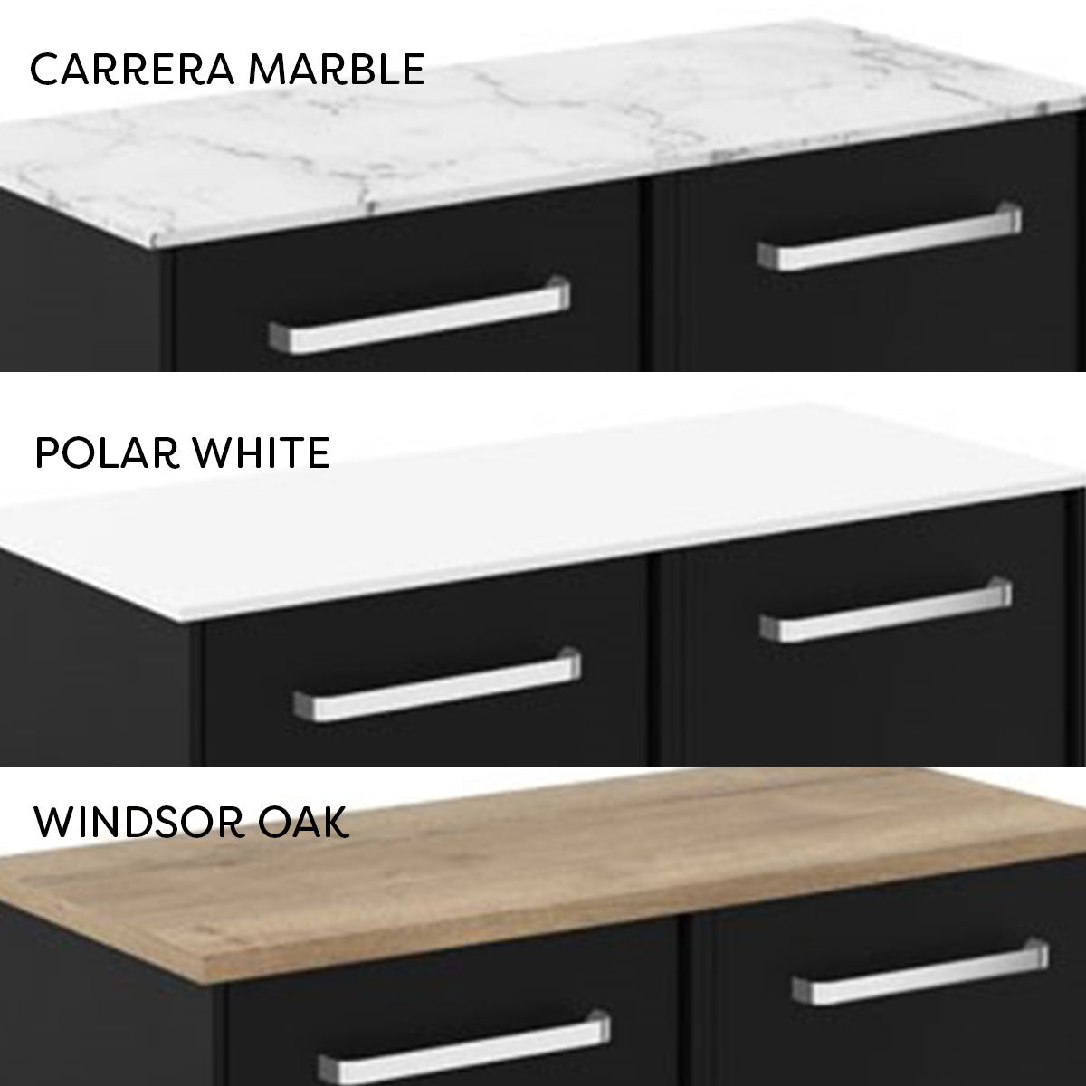 Crosswater Infinity 1000 Double Drawer Wall Hung Vanity Unit With Worktop